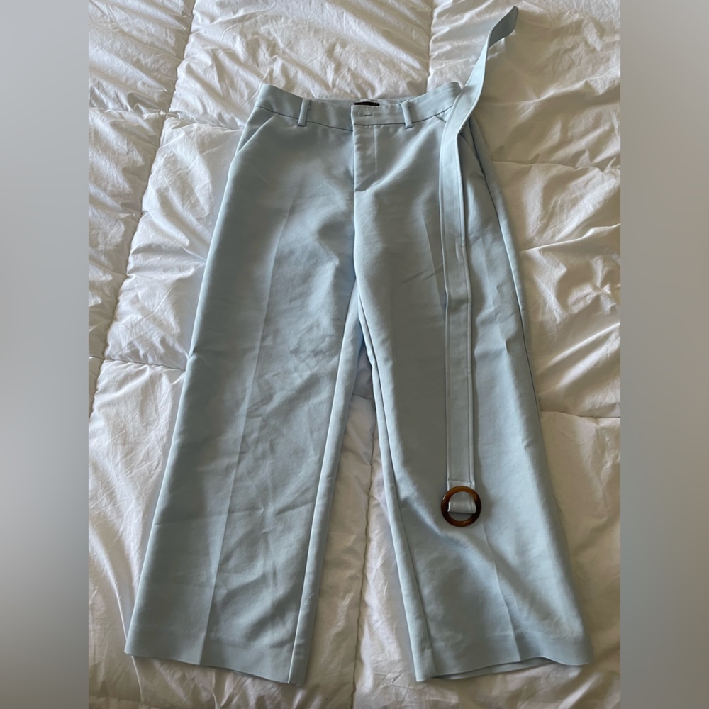 Crosby baby blue wide legged dress pant
